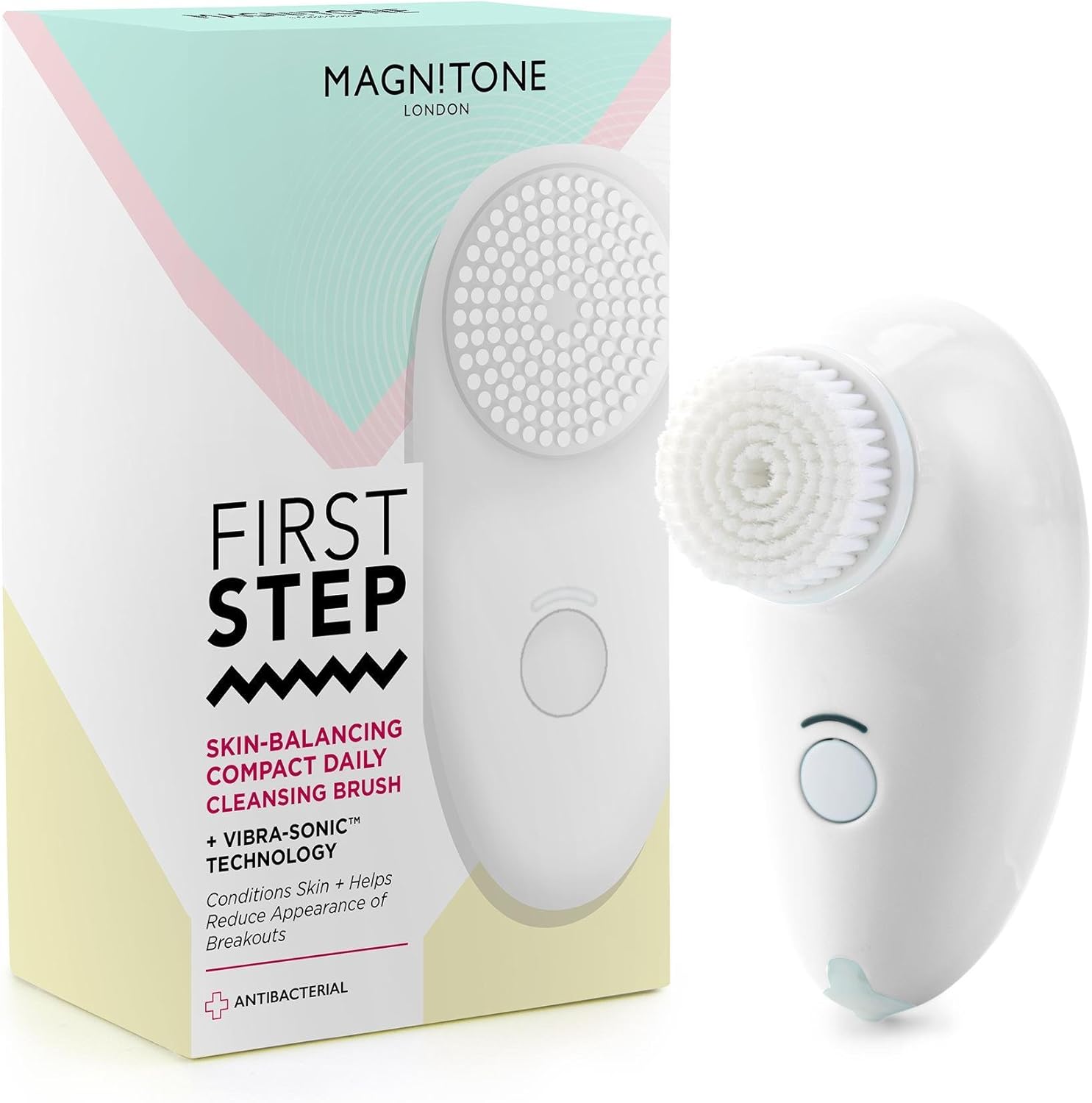 Magnitone London First Step Compact Cleansing Brush, White : Amazon.co.uk: Beauty