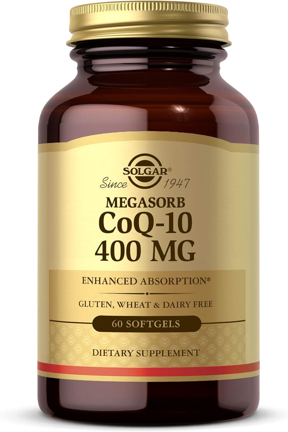 Solgar Megasorb Coq-10 400 Mg, 60 Softgels - Supports Heart & Brain Function - Coenzyme Q10 Supplement - Enhanced Absorption - Gluten Free, Dairy Free - 60 Servings