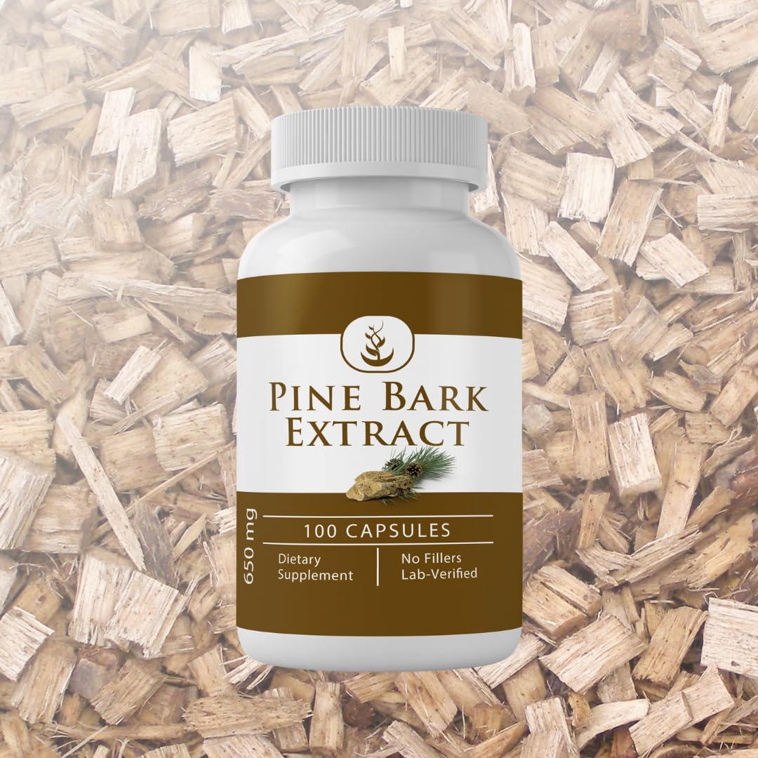 Pure Original Ingredients Pine Bark Extract, Always Pure, No Additives Or Fillers, Lab Verified (100 Capsules) : Health & Household