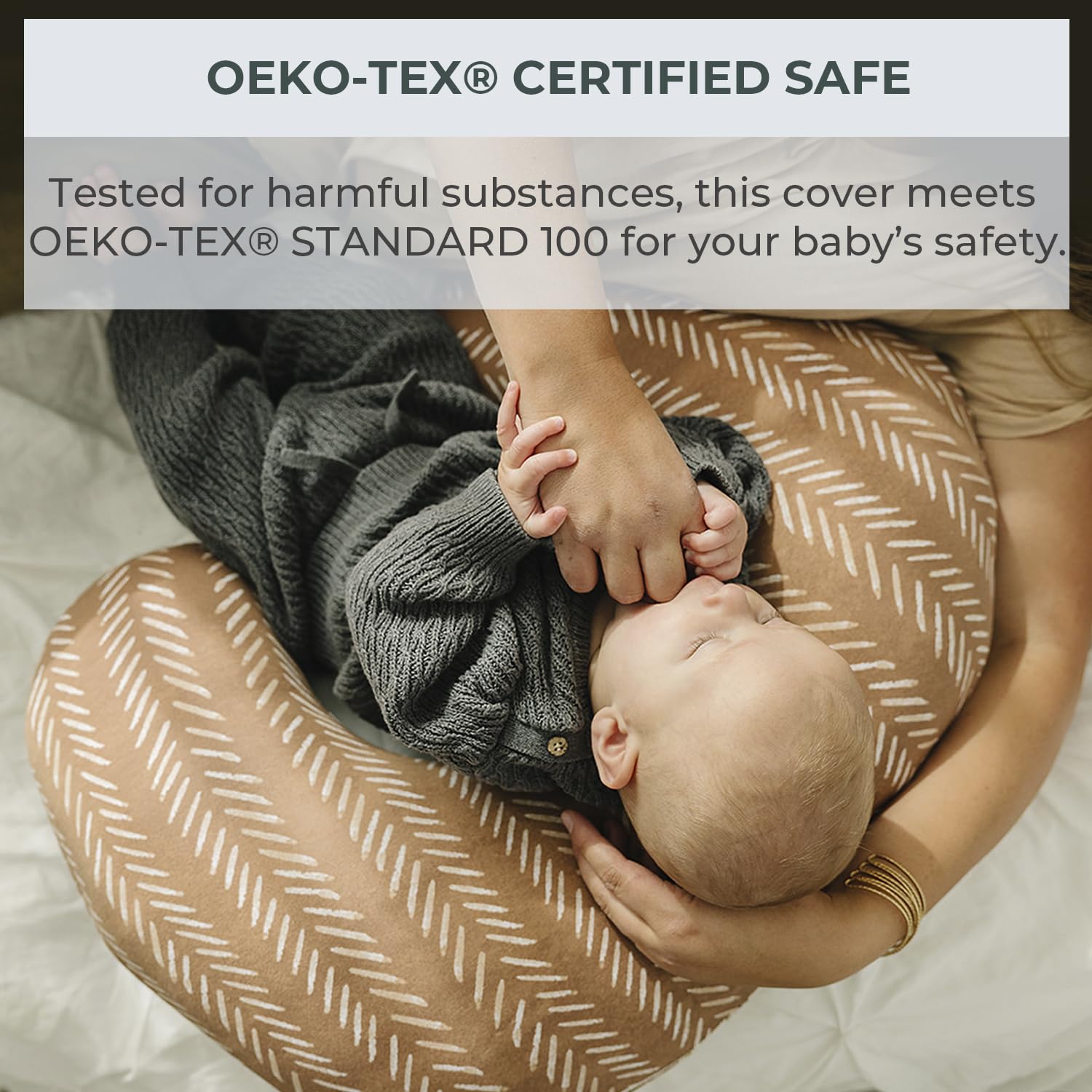 Pobibaby 1-Pack Premium Nursing Pillow Cover - Ultra Soft & Stretchy 96% Cotton, Breastfeeding Pillow Cover For Baby Boys And Girls(Wildlife)