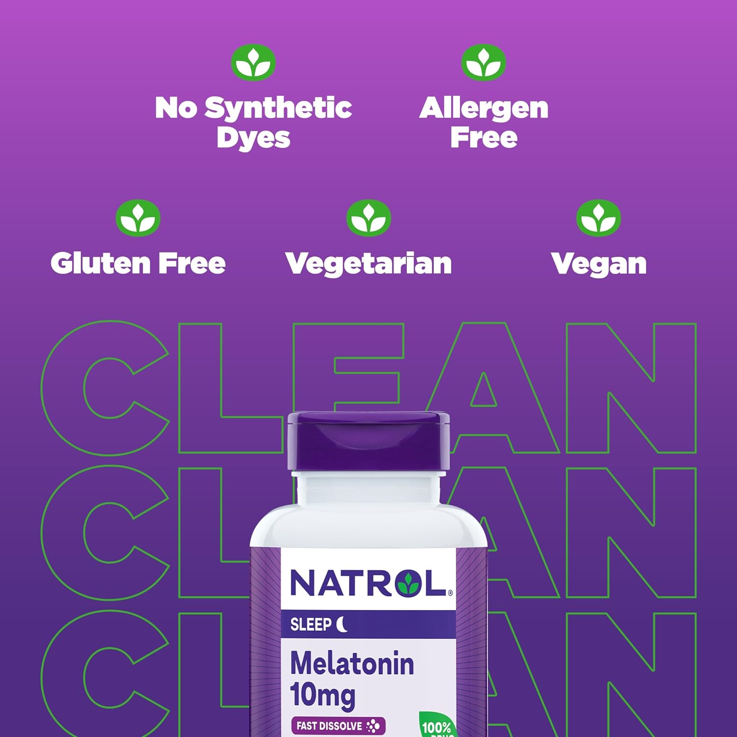 Natrol Sleep Melatonin 10mg Fast Dissolve Tablets, Nighttime Sleep Aid for Adults, 100 Strawberry-Flavored Melatonin Tablets, 100 Day Supply : Health & Household