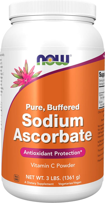 NOW Supplements, Sodium Ascorbate Powder, Buffered, Antioxidant Protection*, 3-Pound