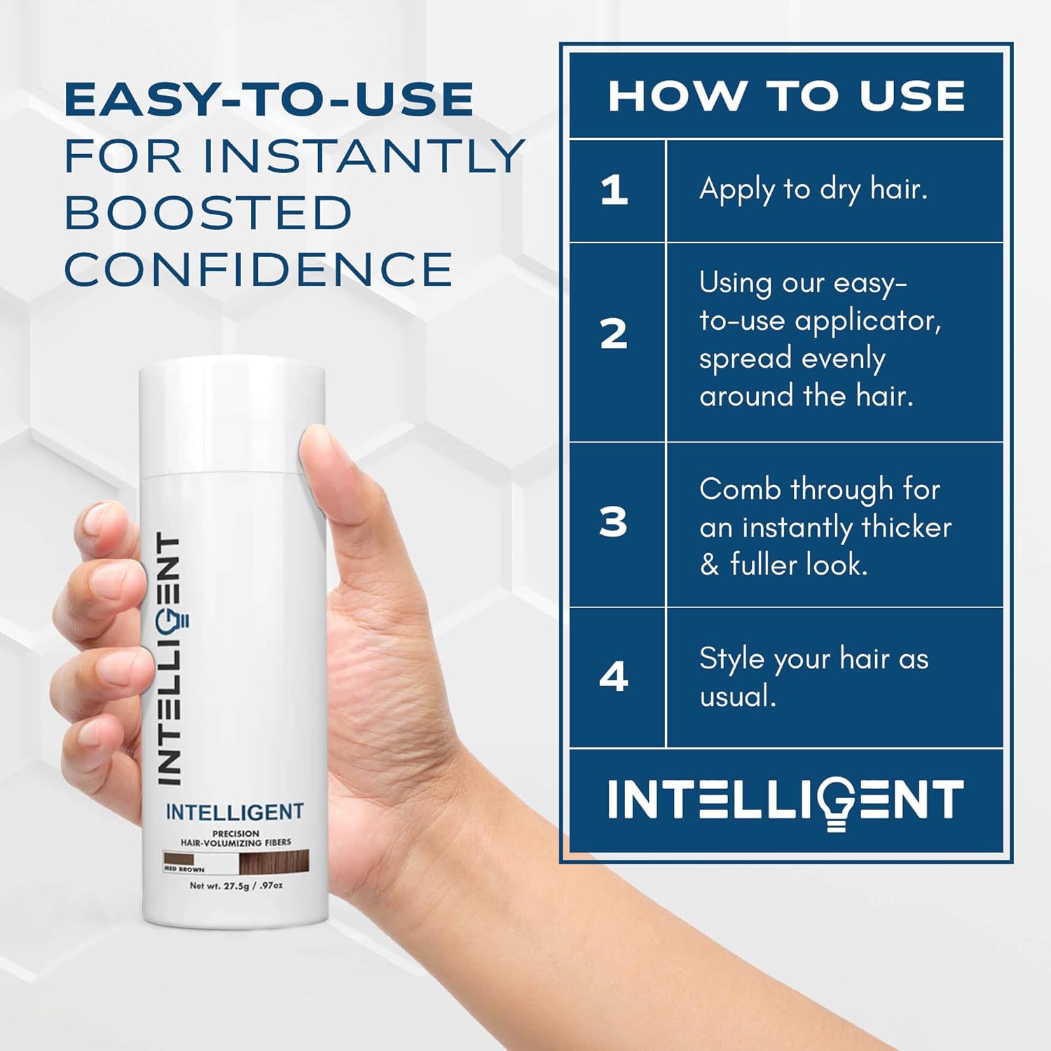 Intelligent Precision Hair-Volumizing Fibers (Medium Blonde) | Undetectably Fill In Thinning Hair | 6 Shades Designed For Men Or Women | 27.5G : Beauty & Personal Care