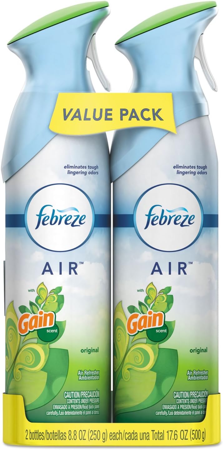 Febreze 97810 Air, Gain Original, 8.8 Oz Aerosol, 2/pack, 6 Pack/carton