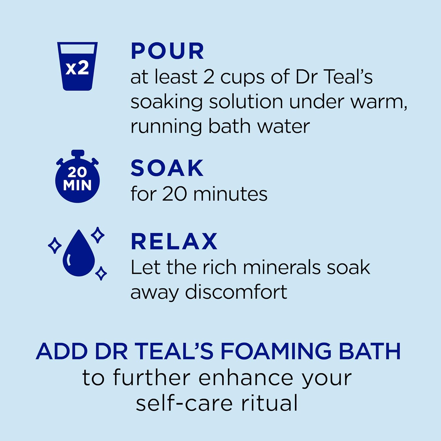 Dr Teal's Pure Epsom Salt, Vapor Bath with Menthol, Camphor & Essential Oils, 2 lbs (Pack of 3) : Beauty & Personal Care