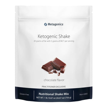 Metagenics Ketogenic Shake - 20 Grams Of Fat With 18 Grams Of Protein And 5 Grams Of Mct Per Serving - Chocolate - 14 Servings