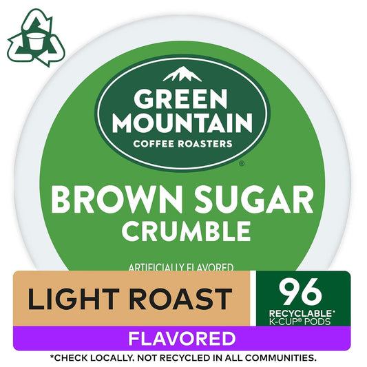 Green Mountain Coffee Roasters Brown Sugar Crumble Coffee, Keurig Single Serve K-Cup Pods, 96 Count (4 Packs of 24)