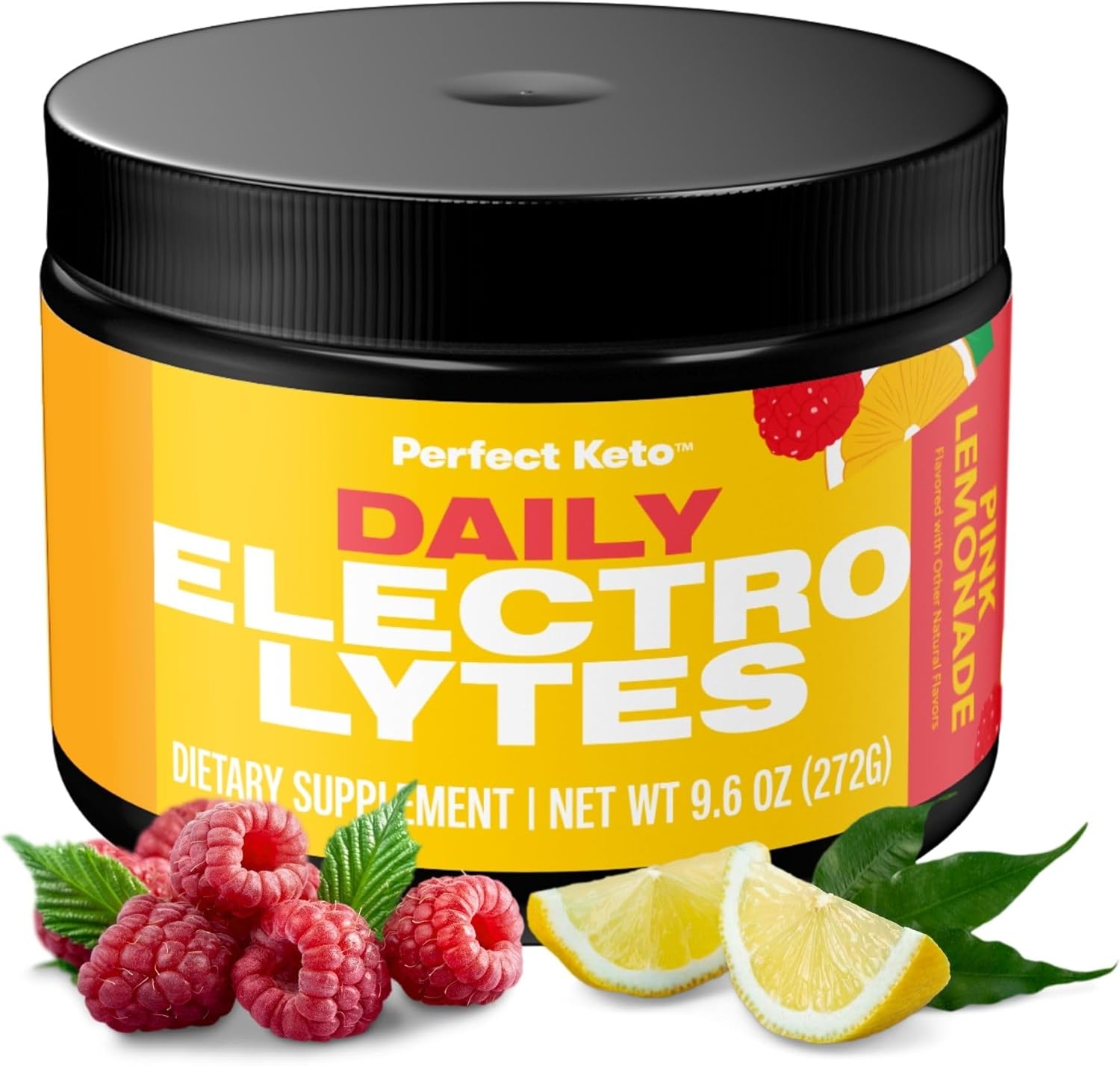 Perfect Keto Electrolytes Hydration Powder | Supports Hydration, Recovery & Healthy Immune System | Sugar Free, Low Carbs, Calories Or Fillers | Keto-Friendly & Non-Gmo (Black Cherry)