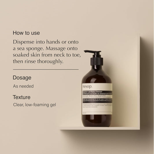 Aesop Eleos Nourishing Body Cleanser | Hydrating Ingredients For Refreshed, Soft Skin | Enriched With Emollients, Humectants, Purifying Botanicals | 500Ml / 16.9Oz