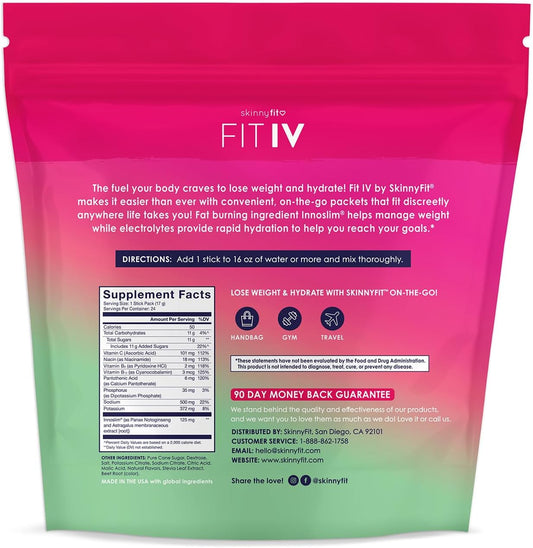 SkinnyFit FIT IV Hydrating Electrolytes Plus Weight Managing Innoslim,