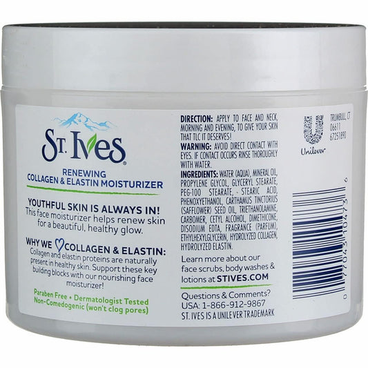 St. Ives, Renewing Collagen & Elastin Moisturizer, 10 Oz (283 G)