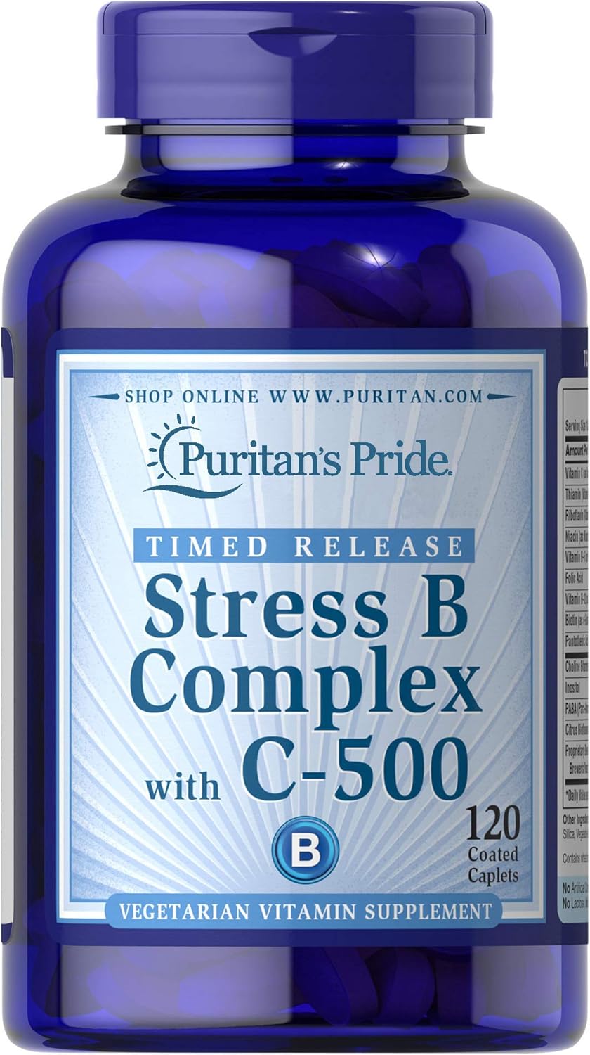 Puritan'S Pride Stress Vitamin B-Complex With Vitamin C-500 Timed Release, 120 Count