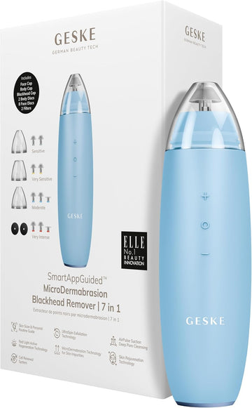 Geske Smartappguided™ Microdermabrasion Blackhead Remover | 7 In 1 | Blackhead Remover | Electric Pore Cleaner | Innovative Vacuum Cup | Beauty Tool | Skin Cleansing Device | Skincare Device
