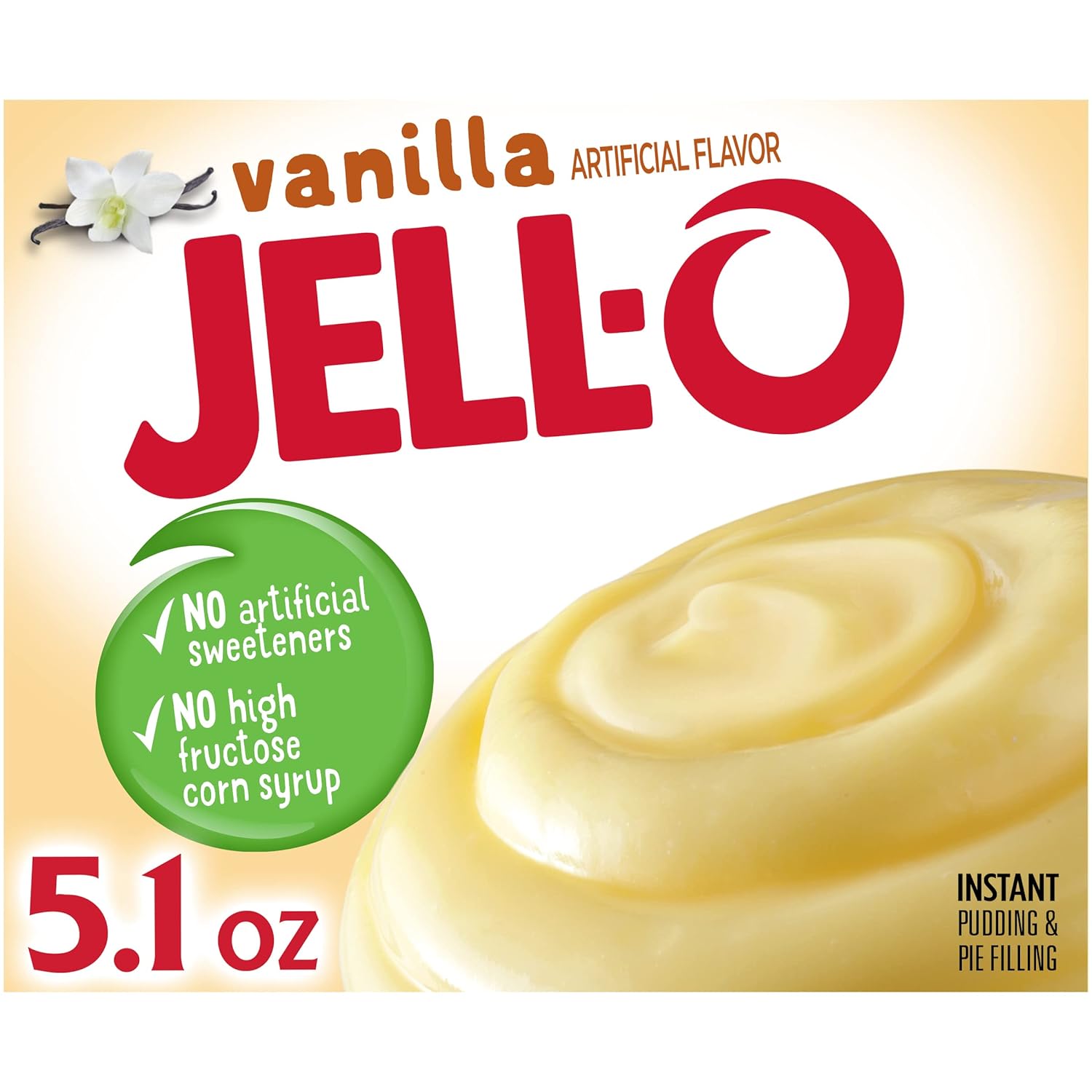 Jell-O Vanilla Instant Pudding & Pie Filling Mix (24 Ct Pack, 5.1 Oz Boxes)