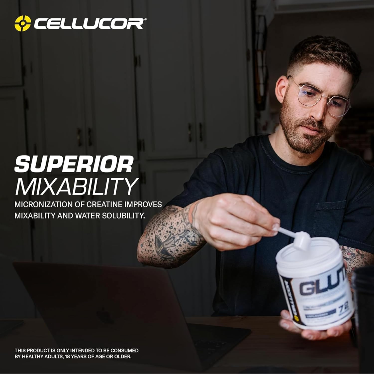 Cellucor Creatine & Glutamine Bundle, Creatine Monohydrate 72 Servings + Glutamine Powder 72 Servings : Health & Household