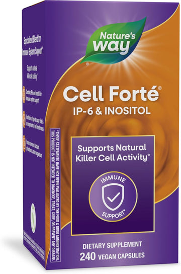 Nature'S Way Cell Forté Ip-6 & Inositol, Supports Natural Killer Cell Activity*, Immune Support*, With Calcium, Phosphorus & Magnesium, Gluten-Free, Vegan, 240 Capsules (Packaging May Vary)