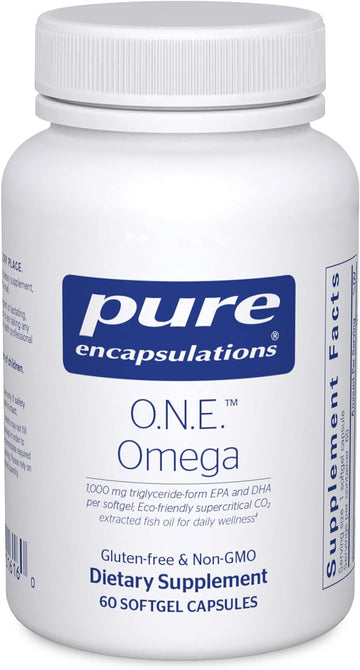 Pure Encapsulations O.N.E. Omega - Fish Oil Supplement For Heart Health, Joints, Skin, Eyes, And Cognition* - Fish Oil Concentrate With Epa And Dha - 60 Softgel Capsules