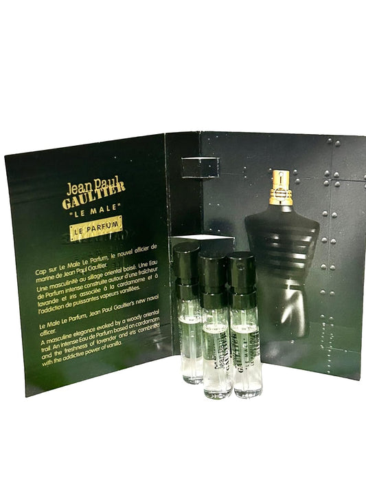 Jean Paul Gaultier Le Male Le Parfum Men Eau De Parfume Intense Sample Spray 1.5 Ml / 0.05 Fl Oz (Set Of 3)