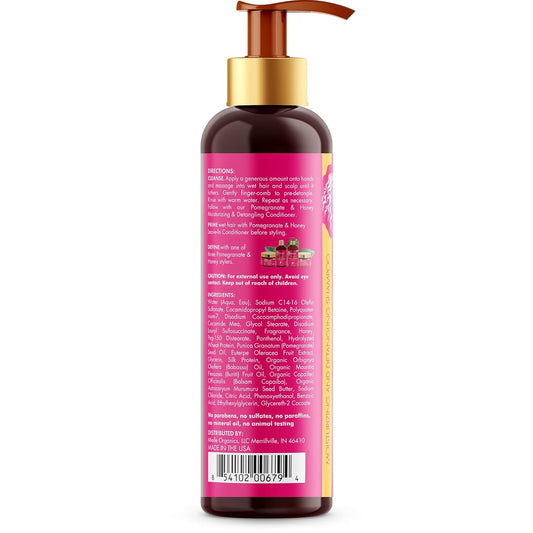 Mielle Organics Pomegranate & Honey Moisturizing And Detangling Shampoo, Hydrating Curl Cleanser For Dry, Damaged Type 4 Hair, Repair, Restore, And Prevent Frizz, 12-Fluid Ounces