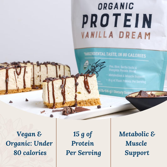 Live Conscious Organic Pea Protein Powder - Vanilla Dream Flavor | Low
