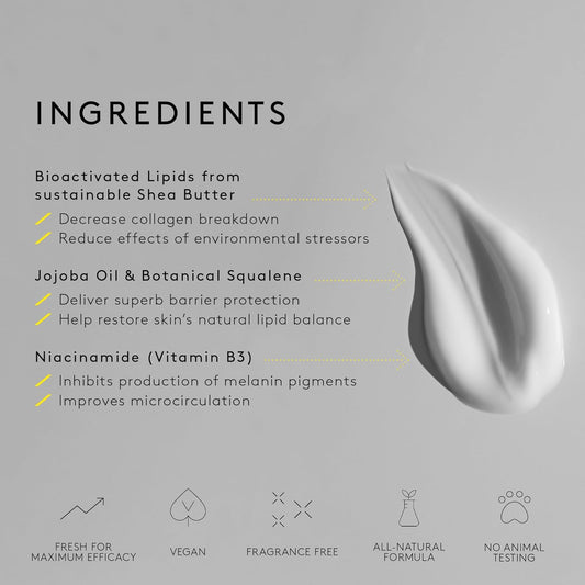 Nuori Protect + Facial Cream | For All Skin Types Including Hypersensitive Skin, All Natural, Fragrance Free, 30 Ml / 1 Fl Oz