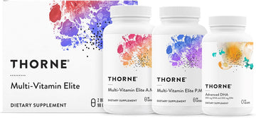 Thorne Day & Night Wellness Bundle - Multi-Vitamin Elite + Advanced Dha - 30 Servings