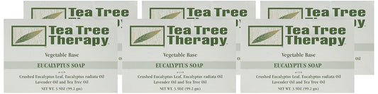 Tea Tree Therapy Vegetable Base Bar Soap, Eucalyptus, 6 Count