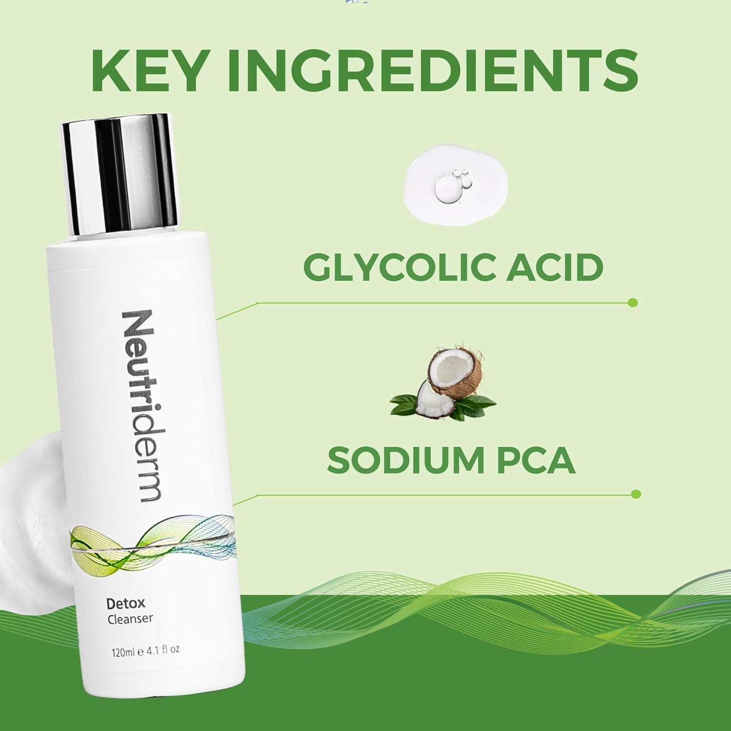 Neutriderm Detox Gentle Exfoliating Face Wash – Glycolic Acid Gel Cleanser For Acne-Prone, Oily & Combination Skin – Deep Cleanser, Pore Refining, Waterproof Makeup Remover – 120Ml (4.1 Fl Oz) : Beauty & Personal Care