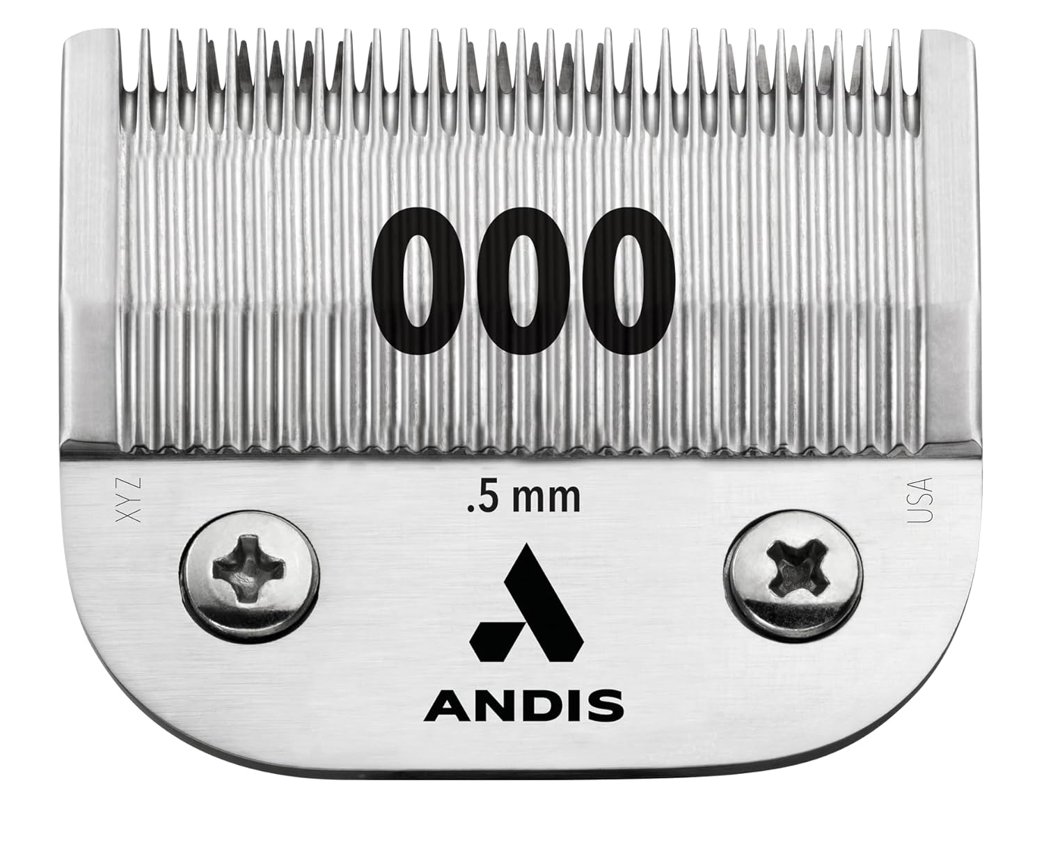 Andis 64073 Ultra Edge Detachable 0.5mm Clipper Blade - Built with Carbonized Steel, Close-Cutting Technology with Long Life Sharp Blades - Size 000 - 1/50-Inch Cut Length, Chrome : Beauty & Personal Care