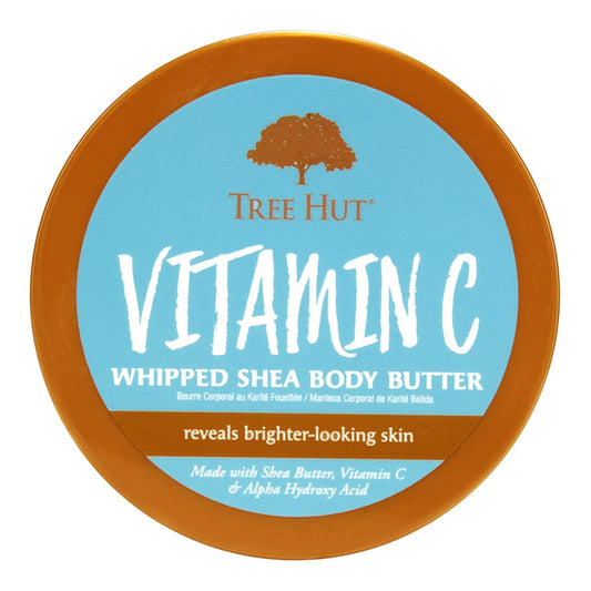 Tree Hut Vitamin C Whipped Shea Body Butter, 8.4Oz, Lightweight, Long-Lasting, Hydrating Moisturizer With Natural Shea Butter For Nourishing Essential Body Care