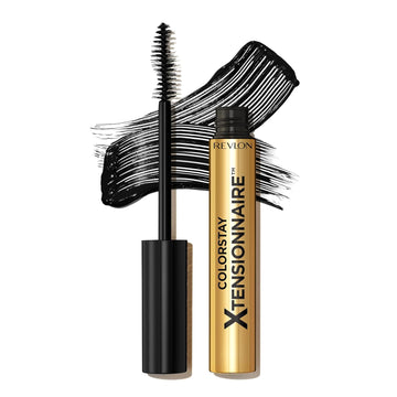 Revlon Colorstay Xtensionnaire Lengthening Mascara, Lash Serum And Mascara In One, With Tapered Brush For 2X Longer Looking Lashes, Infused With Pro Vitamin B5, Smudge-Proof, 201 Blackest Black