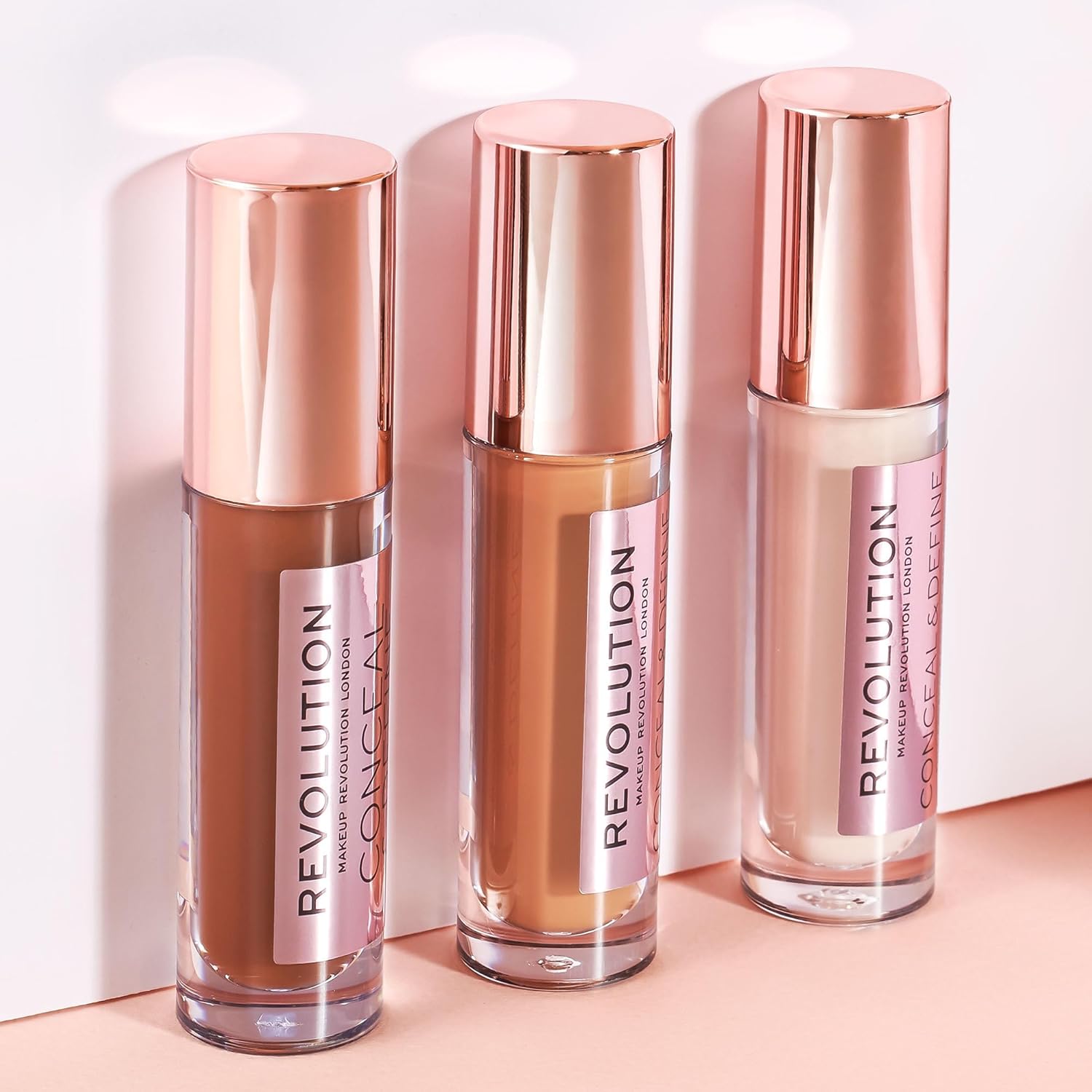 Revolution Beauty, Conceal & Define Concealer, Full Coverage & Lightweight, Long-Lasting Matte Finish, Vegan & Cruelty Free, C3 Fair to Light Skin Tones, 0.14 Oz. : Beauty & Personal Care