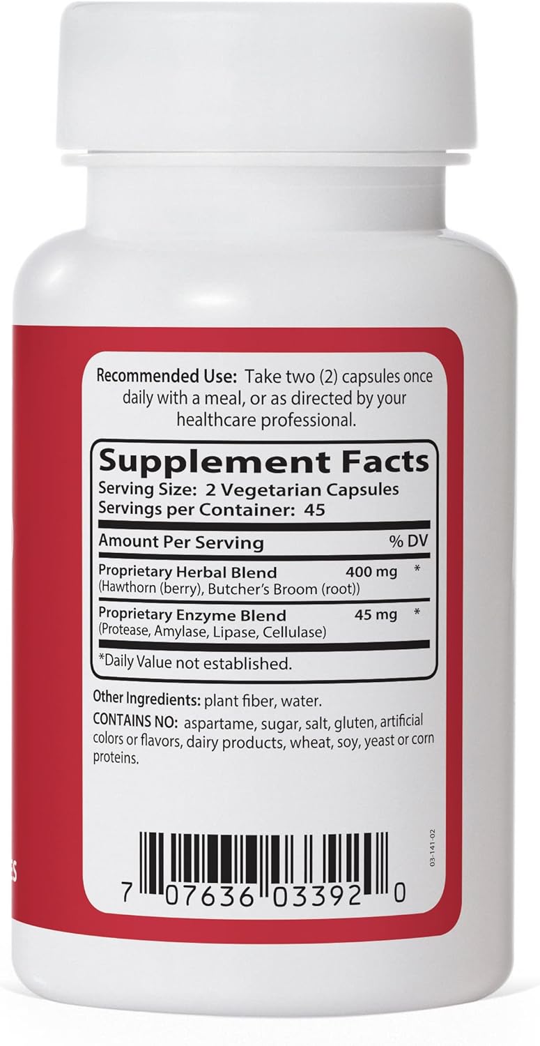 Ness Enzymes - Formula 701 - Circulatory Support - 90 Vegetarian Capsules : Health & Household