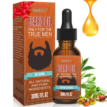 Beard Growth Oil For Men - Beard Conditioner Oil Rich In Jojoba Oil & Sweet Almond Oil Multiple Natural Extracts - Beard Softener And Care-Strengthens & Moisturizes Beard (1 Fl Oz, Gulong)