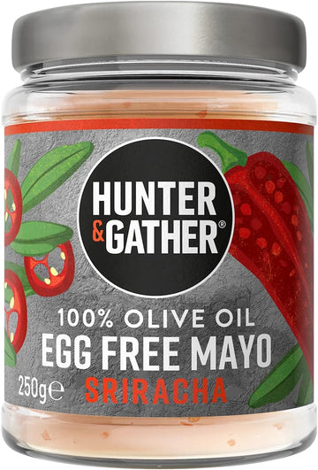 Product Image Hunter & Gather 100% Olive Oil Egg Free Sriracha Mayo 250G - Seed Oil Free - Keto & Vegan Friendly - No Added Sugar, Gluten & Soy Free
