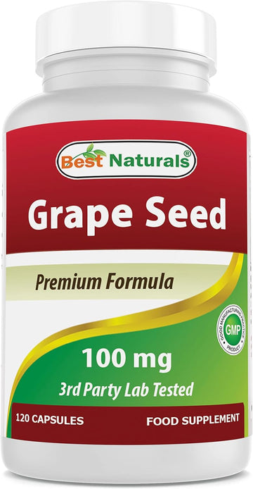 Best Naturals Grapeseed Extract 100 Mg Capsule, 120 Count