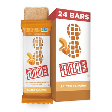 Perfect Bar Original Refrigerated Protein Bar, Salted Caramel, 2.2 Ounce Bars, 8 Count (Pack Of 3)