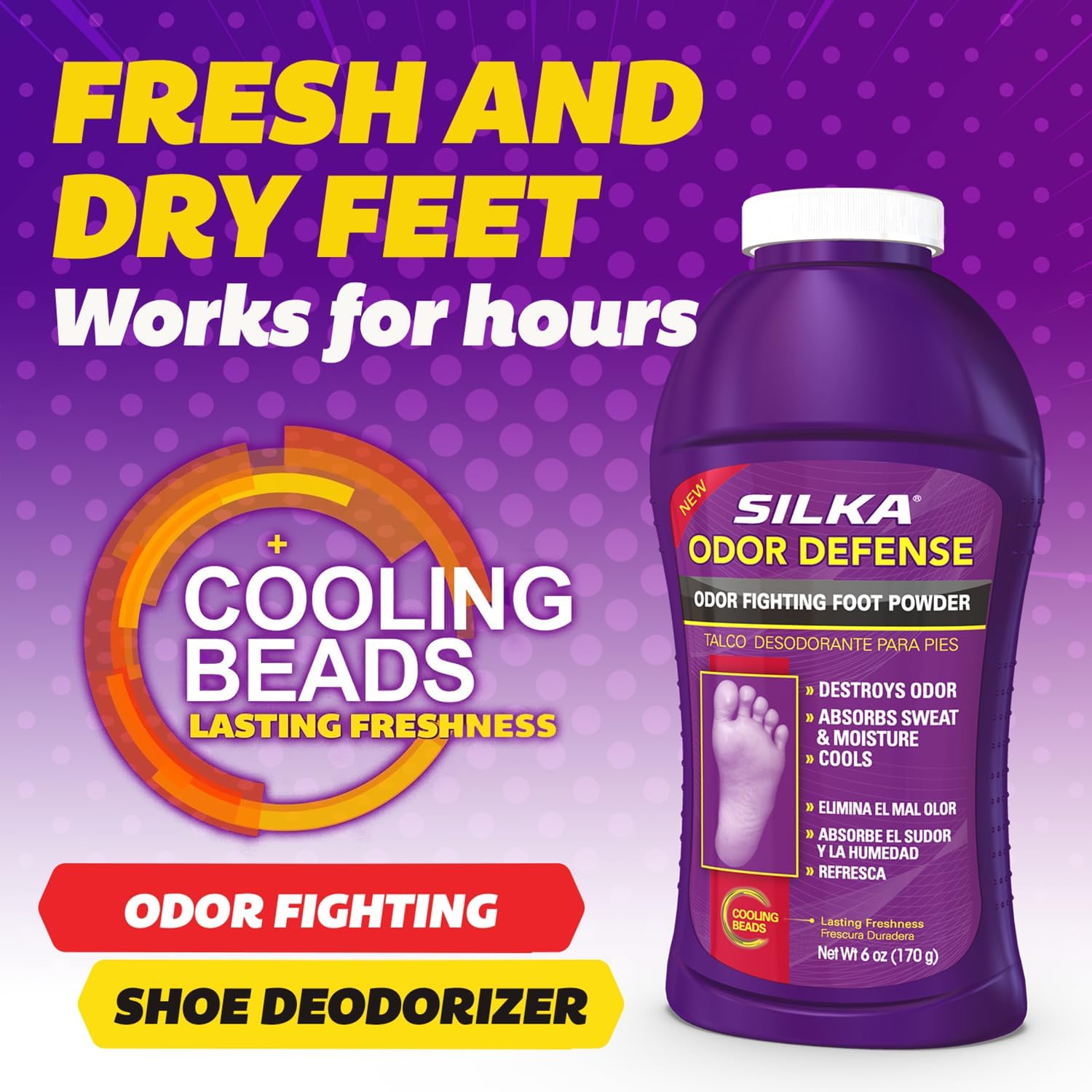 Silka Emergency Foot Care Kit, Max Strength Antifungal Liquid, Odor-Fighting Foot Powder, Antifungal Cream for Athletes Foot, Jock Itch, and Ringworm, Complete Solution for Healthy Feet : Health & Household