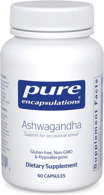 Pure Encapsulations Ashwagandha - 500 Mg Ashwagandha Extract - Metabolism & Stress Support - Immune Support - Gmo Free & Vegan - 60 Capsules