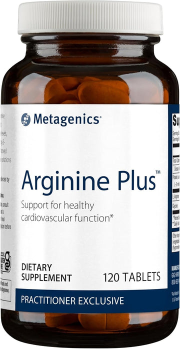 Metagenics Arginine Plus - 1.5 G L-Arginine - Supports Blood Flow & Heart Health* - 665 Mcg Dfe Folate (As Calcium L-5-Methyltetrahydrofolate) - Non-Gmo, Vegetarian & Gluten-Free - 120 Count