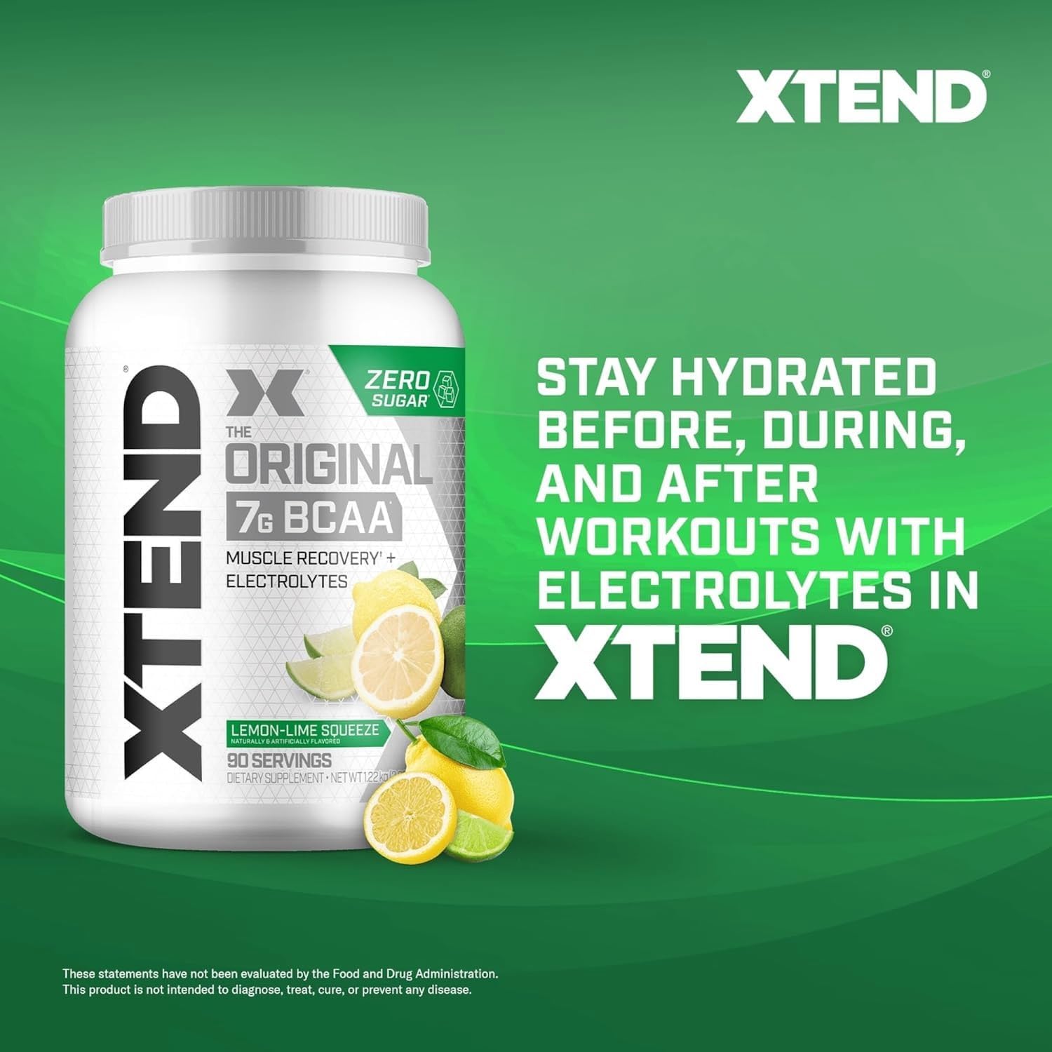 Scivation Xtend Original BCAA, Lemon Lime Squeeze, 90 Servings, 1260 g : Health & Household