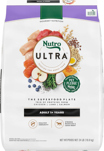 Nutro Ultra Adult Dry Dog Food With A Trio Of Proteins From Chicken, Lamb And Salmon, 24 Lb. Bag