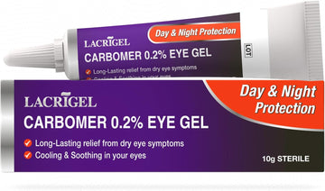 Lacrigel Carbomer 0.2% - Eye Gel For Dry, Tired, And Red Eyes - Soothes Irritation, Reduces Soreness - 24X7 Day And Night Protection - Safe And Premium Formulation - Sterile Pack Of 10G (Pack 3)