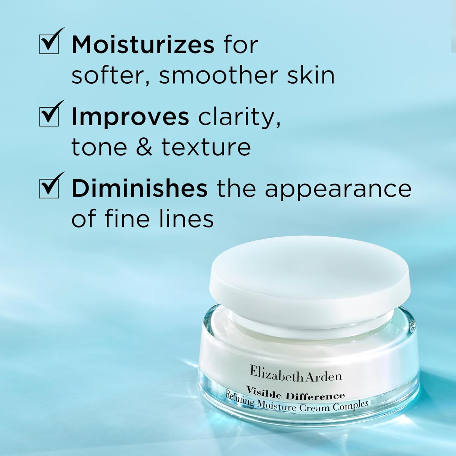 Elizabeth Arden Visible Difference Refining Moisture Cream Complex, Daily Face Moisturizer, Prevents Hydration Loss, Dermatologist And Clinically Tested, 2.5 Oz : Everything Else