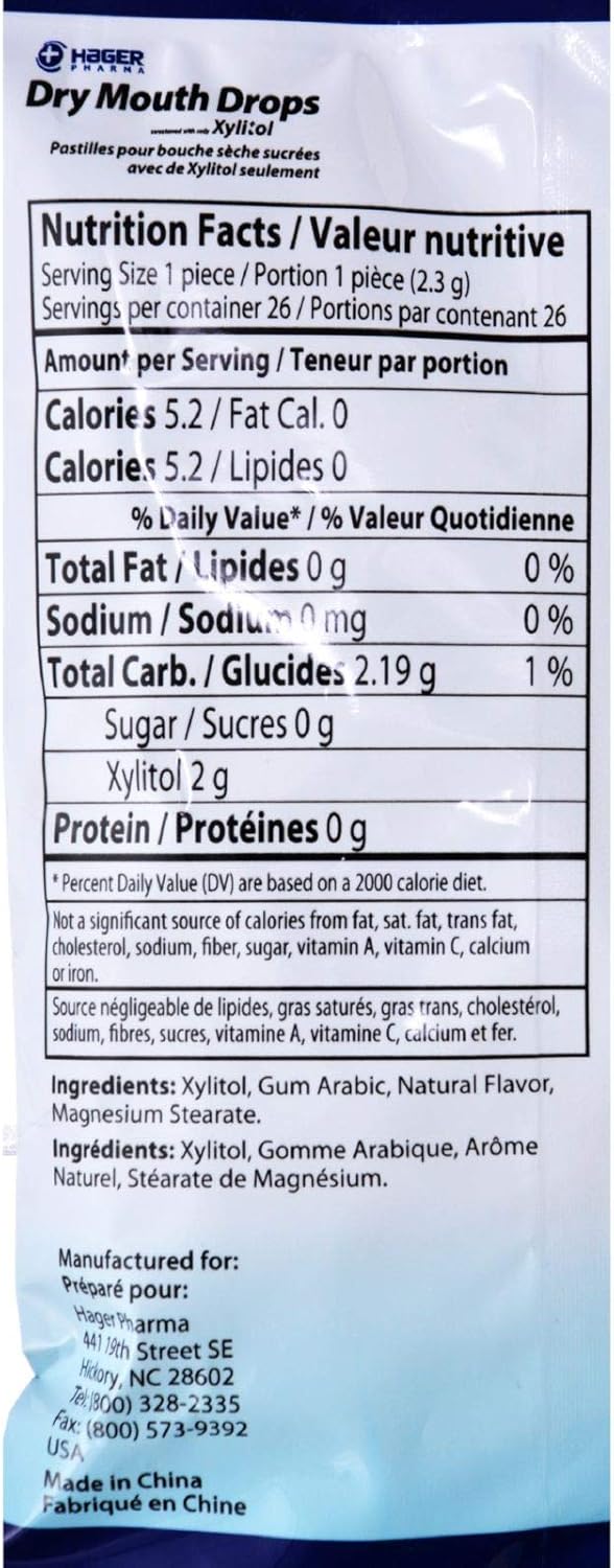 Hager Pharma Dry Mouth Drops, Mint, 2 Ounce : Health & Household