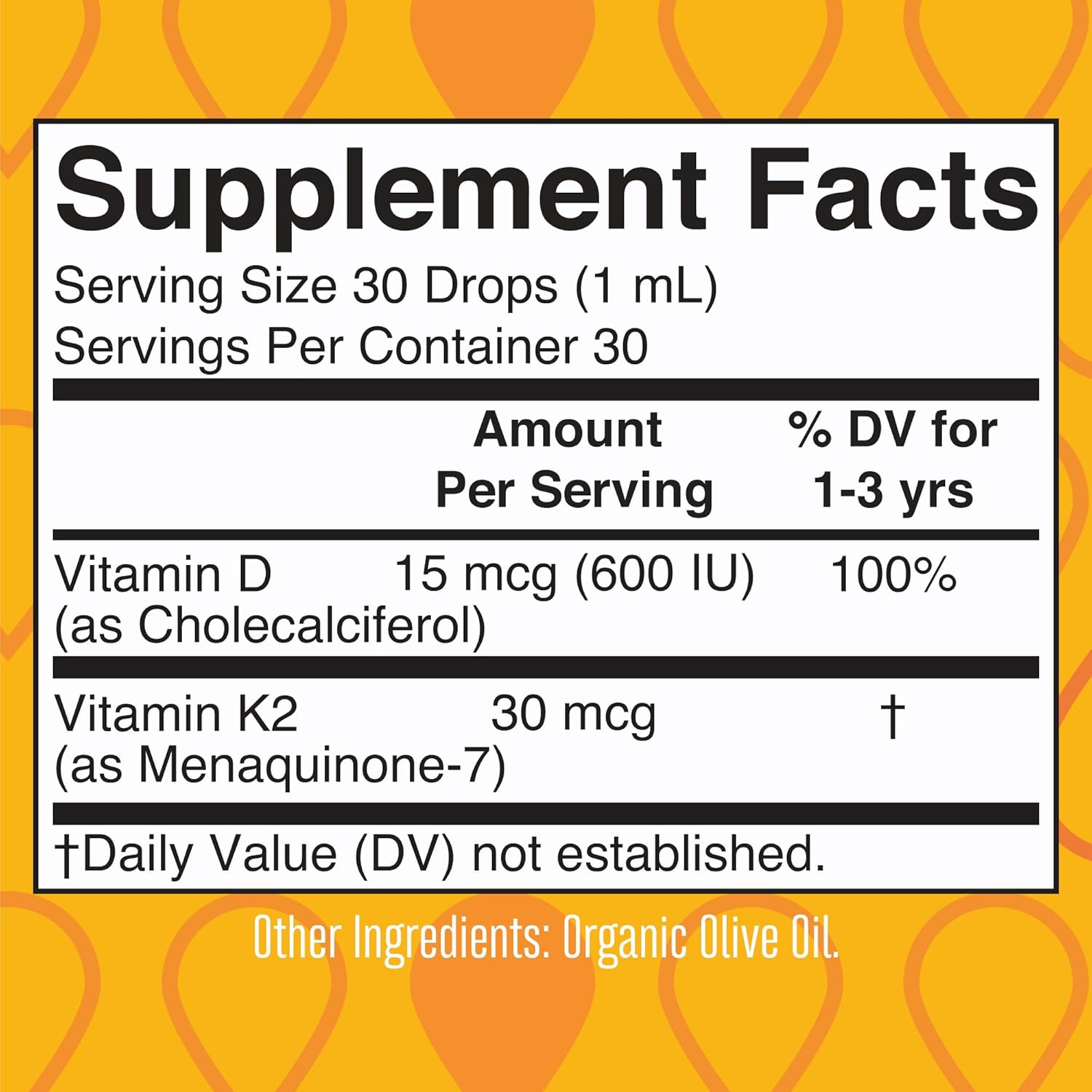 MaryRuth Organics Vitamin D3, Vitamin K2, Vitamin D3 K2 Drops, K2 D3 Vitamin Liquid Supplement for Toddlers, Kids Supplement for Calcium Absorption Strong Bones, Vegan, Non-GMO, Gluten Free, 1 Fl Oz : Health & Household