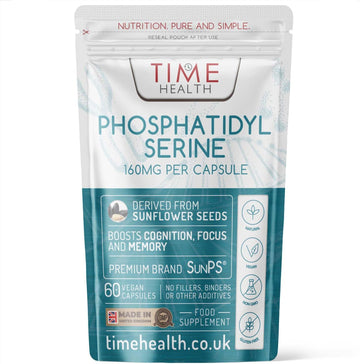Phosphatidylserine - 160Mg Per Capsule - Naturally Derived From Sunflower Seeds - Premium Brand Sunps® - Soy Free - Vegan - Zero Additives - Pullulan (60 Capsules)