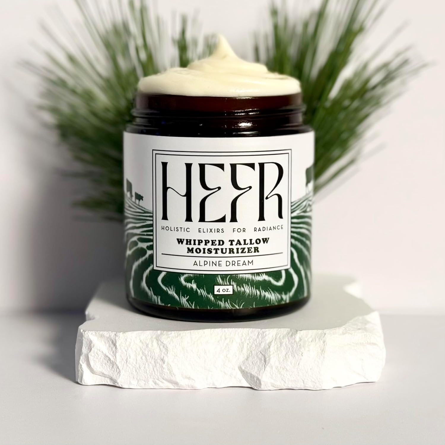100% Grass Fed Beef Tallow For Skin Care, All-Natural Face And Body Whipped Beef Tallow Moisturizer, Organic Beef Tallow Moisturizer For Skin, Face And Body Lotion - (Alpine Dream) 2 Oz