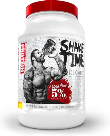 5% Nutrition Rich Piana Shake Time | No-Whey 26G Animal Based Protein
