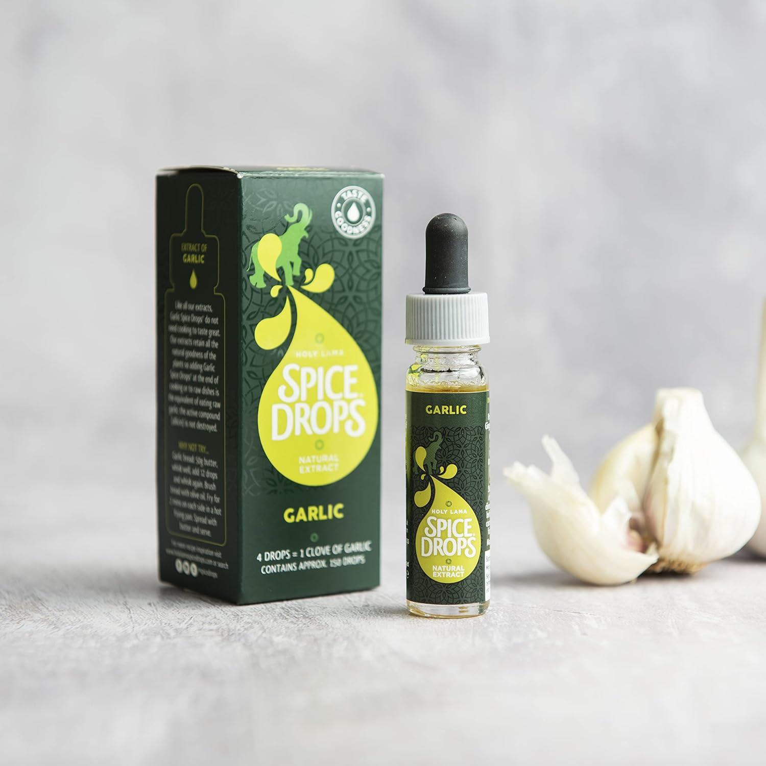 Holy Lama Spice Drops Garlic Extract - Natural Cooking Ingredient, Seasoning for Savoury, Curry, Asian, Salad, Healthy Recipes 2 x 5ml Bottles : Amazon.co.uk: Grocery